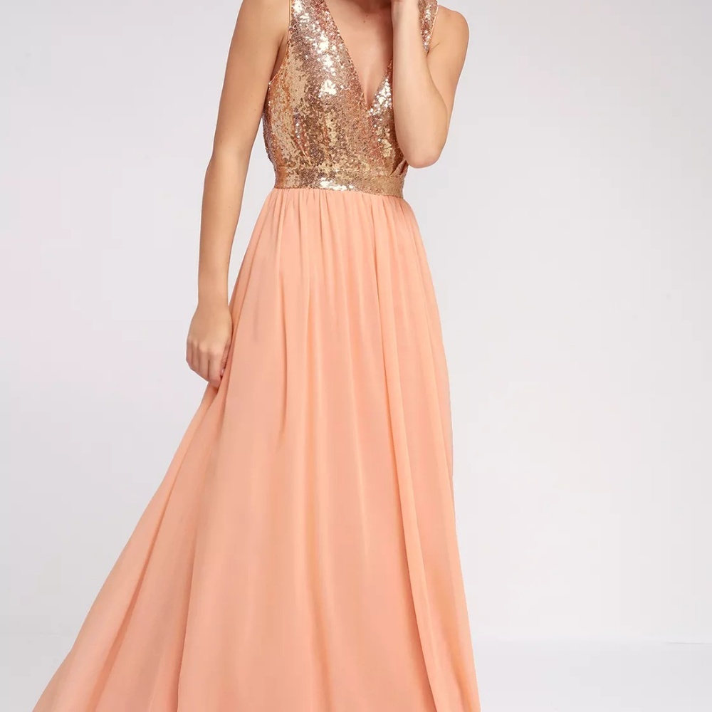 Lulus dress Rose gold